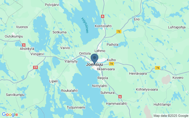 Kaart met locatie Stadhuis Joensuu